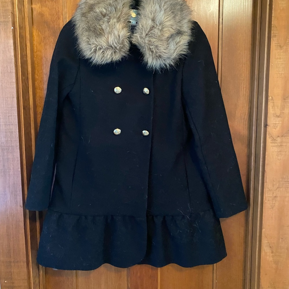 Draper James Coat with Faux Fur Collar GUC